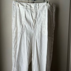 Banana Republic White Flared Pants